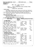 GIÁO ÁN THỂ DỤC LỚP 5 THEO DỊNH HƯỚNG PHÁT TRIỂN NĂNG LỰC KÌ I