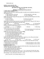 de va dap an kiem tra hkii vat ly 9 thpt le dinh chinh 80111