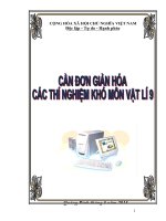 Cần đơn giản hóa các thí nghiệm khó môn vật lí 9 