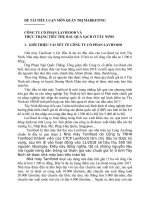 ĐỀ TÀI TIỂU LUẬN MÔN QUẢN TRỊ MARKETING - XUKA