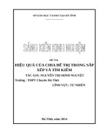 SKKN hiệu quả của chia để trị trong sắp xếp và tìm kiếm 