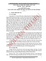 SÁNG KIẾN KINH NGHIỆM “ GIÁO VIÊN CHỦ NHIỆM VỚI VIỆC XÂY DỰNG NỀ NẾP LỚP HỌC ’’