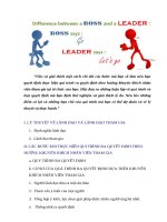 Mô tả sự khác biệt chính giữa lãnh đạo uy tín và lãnh đạo cải cách  quy trình ra quyết định hướng khuyến khích nhân viên 