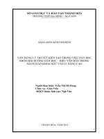 SKKN VẬN DỤNG LÝ THUYẾT KIẾN TẠO TRONG VIỆC DẠY HỌC NHÓM BÀI HƯỚNG DẪN ĐỌC – HIỂU VĂN BẢN TRONG SÁCH GIÁO KHOA NGỮ VĂN 11 NÂNG CAO