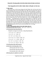 SKKN  vận dụng phân tích đa thức thành nhân tử giải các bài toán 