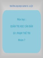 Slide Lý thuyết hệ thống và định lượng về QT