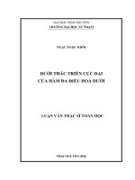 Dưới thác triển cực đại của hàm đa điều hòa dưới (LV thạc sĩ)