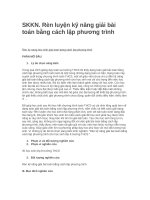 SKKN  rèn luyện kỹ năng giải bài toán bằng cách lập phương trình 