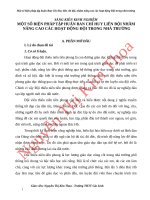 SKKN MỘT SỐ BIỆN PHÁP TẬP HUẤN BAN CHỈ HUY LIÊN ĐỘI NHẰM NÂNG CAO CÁC HOẠT ĐỘNG ĐỘI TRONG NHÀ TRƯỜNG