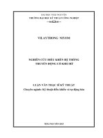 Nghiên cứu điều khiển hệ thống truyền động có khe hở (LV thạc sĩ)