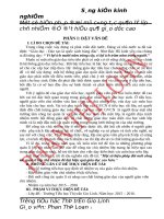 SKKN Một số biện pháp đổi mới công tác quản lí lớp chủ nhiệm để đạt hiệu qủa giáo dục cao