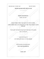 Hoàn thiện công tác quản lý chất lượng công trình nhà cao tầng dự án  khu nhà ở bộ tư lệnh thủ đô (tt) 