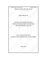 Xây dựng tuyến meetro ngầm bằng phương pháp khoan kích ngầm phù hợp điều kiện thi công tại hà nội (tt) 