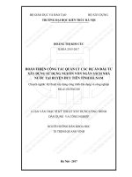 Hoàn thiện công tác quản lý các dự án đầu tư xây dựng sử dụng nguồn vốn ngân sách nhà nước tại huyện duy tiên, tỉnh hà nam (tt) 