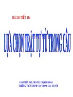 Bài 28. Lựa chọn trật tự từ trong câu