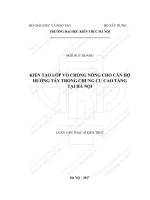 Kiến tạo lớp vỏ chống nóng cho căn hộ hướng tây trong chung cư cao tầng tại hà nội (tt) 