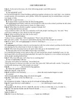 ĐÁP ÁN CHI TIẾT ĐỀ THI THỬ THPT THẠNH HÓA