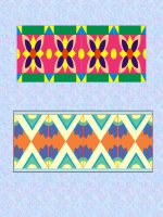 Bài 28. Vẽ tiếp hình và màu vào hình vuông, đường diềm