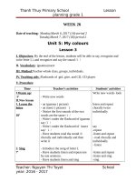 Giáo án TA lớp 1 tuần 26 