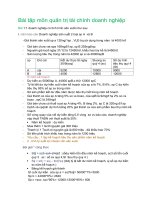 Bài tập môn quản trị tài chính doanh nghiệp đầy đủ quan trọng