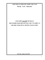 MỘT số BIỆN PHÁP rèn kĩ NĂNG VIẾT văn MIÊU tả CHO học SINH lớp 4 