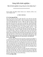 Một số kinh nghiệm trong công tác chủ nhiệm lớp 3 