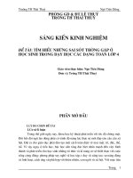 BIỆN PHÁP KHẮC PHỤC một số SAI sót TRONG dạy và học TOÁN 4 