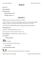 Giáo án TA lớp 4 tuần 27 (1) 