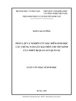Phân lập và nghiên cứu đặc điểm sinh học các chủng nấm gây hại trên chi tiết kính của thiết bị quan sát quân sự