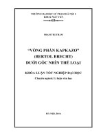 Vòng phấn kapkazơ (bertol brecht) dưới góc nhìn thể loại (2016)