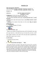 Giáo án TA lớp 3 tuần 28 