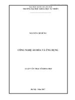 Công nghệ ảo hóa và ứng dụng (luận văn ths  toán học) 