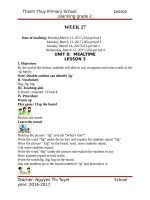 Giáo án TA lớp 2 tuần 27 