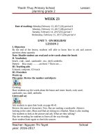 Giáo án TA lớp 2 tuần 23 