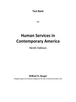 Human services in contemporary america 9th edition burger test bank 