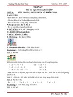 Giáo án cô vân (2a)   tuần 27 (năm học 2016 2017) 