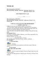 Giáo án TA lớp 4 tuần 28 