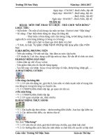 Giáo án cô toàn (thể dục)   tuần 32 (năm học 2016 2017) 