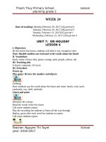 Giáo án TA lớp 2 tuần 24 