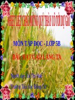 Tuần 14. Hạt gạo làng ta