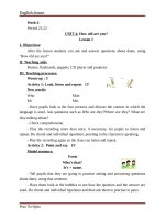 GA tiếng anh lớp 3 tuần 6 10 cô nghĩa 