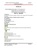 Giáo án TA lớp 2 tuần 29 