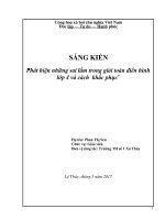 Phát hiện những sai lầm trong giải toán điển hình lớp 4 và cách  khắc phục” 