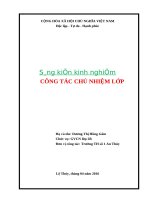 MỘT số BIỆN PHÁP TÍCH cực TRONG CÔNG tác CHỦ NHIỆM lớp 