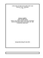 Nâng cao chất lượng giáo dục âm nhạc  trong  đời sống hằng ngày đối với trẻ ở trường mầm non 