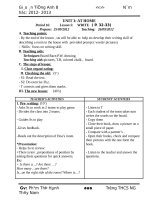 Giáo án anh 8 tuần 6 10 