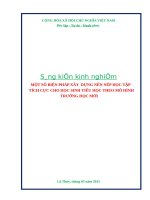 BIỆN PHÁP xây DỰNG nền nếp học tập TÍCH cực THEO mô HÌNH TRƯỜNG học mới 