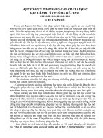 MỘT số BIỆN PHÁP NÂNG CAO CHẤT LƯỢNG dạy và học ở TRƯỜNG TIỂU học 