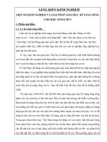SÁNG KIẾN KINH NGHIỆM một số KINH NGHIỆM và GIẢI PHÁP GIÁO dục kĩ NĂNG SỐNG CHO học SINH lớp 5 (năm học 2014 2015) 