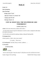 GIáo án TA lớp 5 tuần 32 